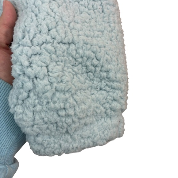 NWT Arizona Fleece Sherpa Jacket Pale Blue Zip Up Hooded Size S - Picture 6 of 8